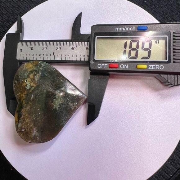 Moss‎ Agate Crystal Heart (#12) - Picture 11 of 12